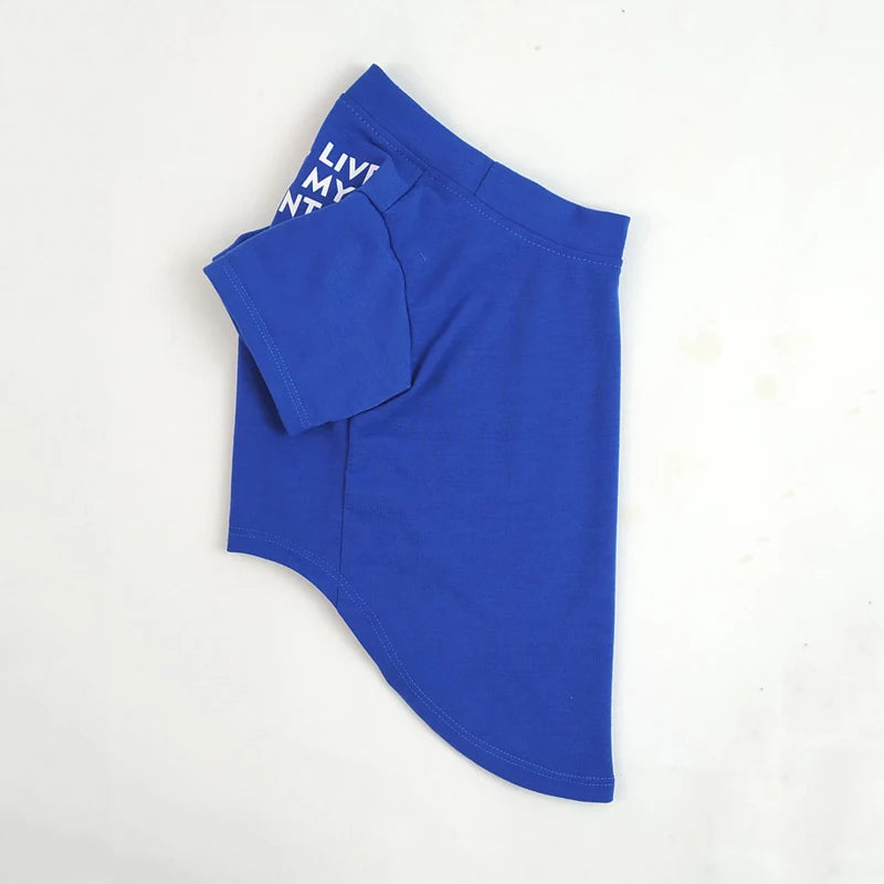 Letters Printed French Bulldog T-shirt Cotton Dog Shirt Breathable Pet Apparel Puppy Sweatshirt Pibull Clothes for Small Dogs