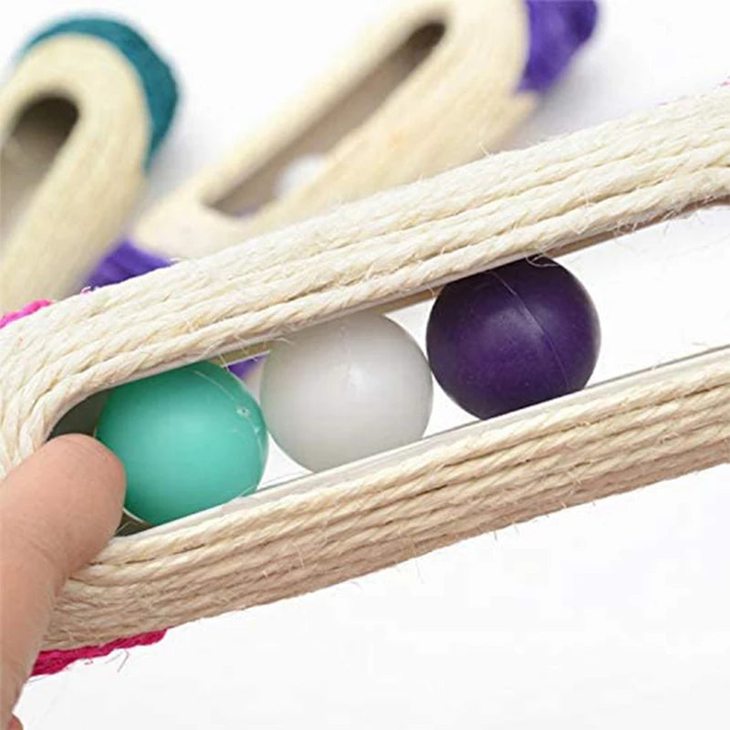 Cat Toys Scratcher Rolling Tunnel Sisal Ball Trapped with 3 Ball Toys for Cat Interactive Training Scratching Toys Cat Scratche