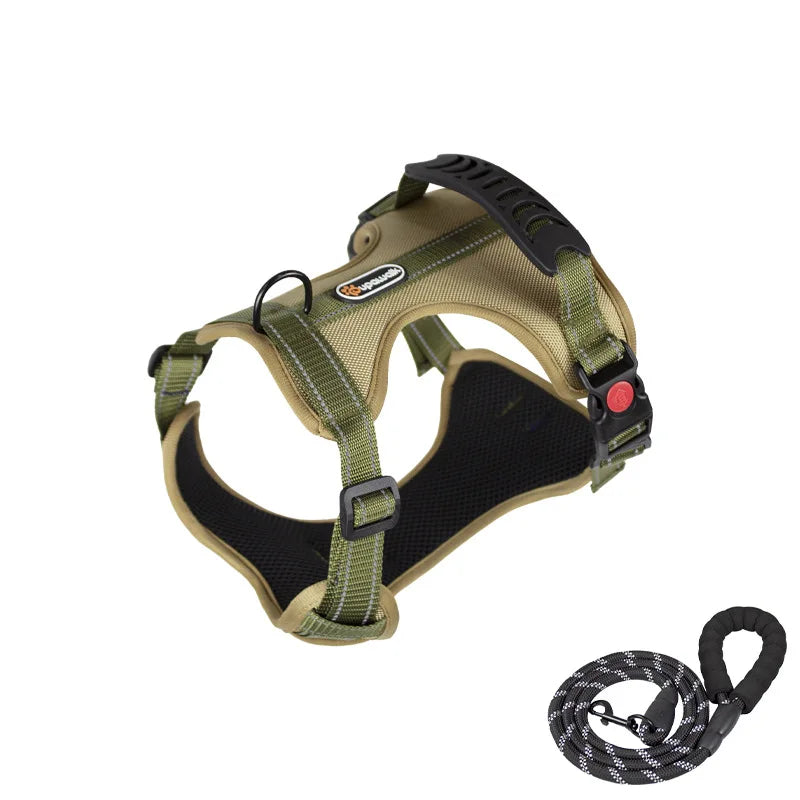 Pet Dog Harness for Medium Large Dogs Adjustable Reflective Vest Harnesses for Small DogsFront Clip Harness Easy Control Handle