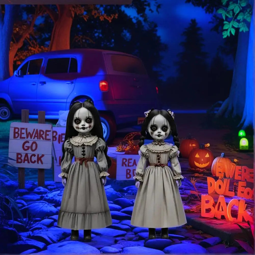 2pcs Halloween Ghost Doll Ground Insertion Decoration Horror Style Outdoor Courtyard Logo Decoration