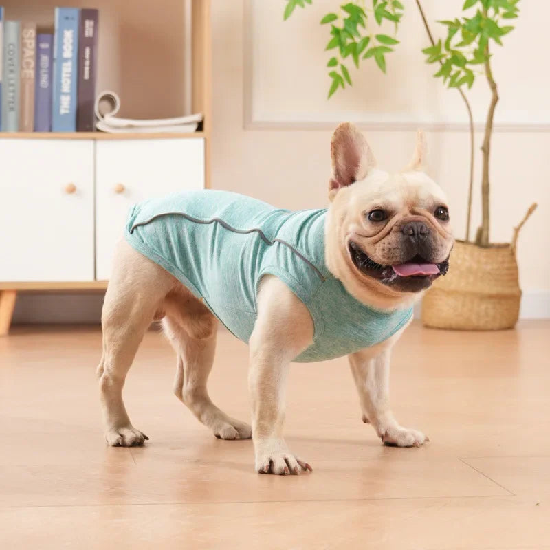 Quick Dry Dog Shirts Pet Tank Top Breathable Sleeveless Vest Spring Summer Clothes Soft Reflective T Shirt for Small Medium Dogs