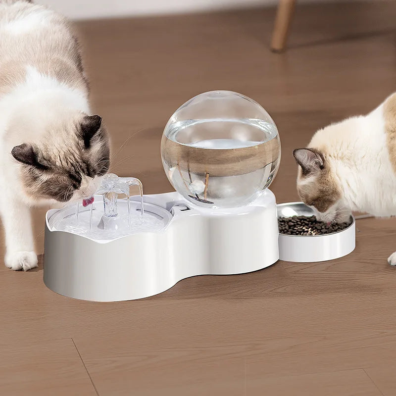 New intelligent automatic circulation cat water dispenser, pet water dispenser, integrated water and feeding system