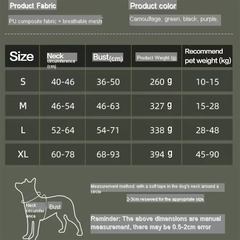 Reflective Dog Harness Tactical Training No Pull Medium Large Dog Vest Adjustable Safety Lead Military Running Pet Harnesses