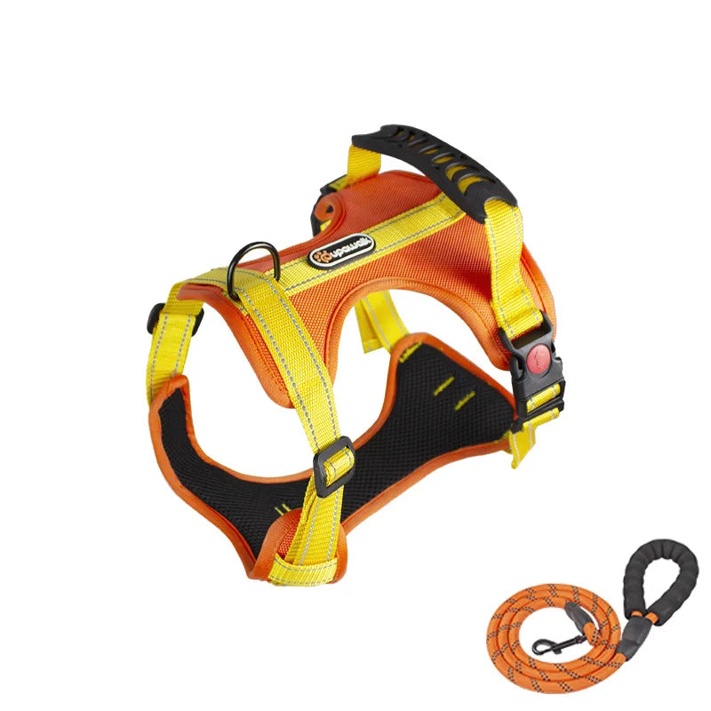 Pet Dog Harness for Medium Large Dogs Adjustable Reflective Vest Harnesses for Small DogsFront Clip Harness Easy Control Handle