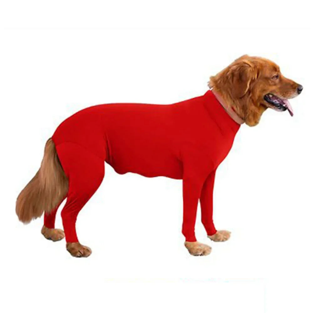 Pet Dog Onesie Clothes Anxiety Calming Shirt For Medium Large Dogs 4-leg Dog Jumpsuit Prevent Shedding Hair Surgery Recovery