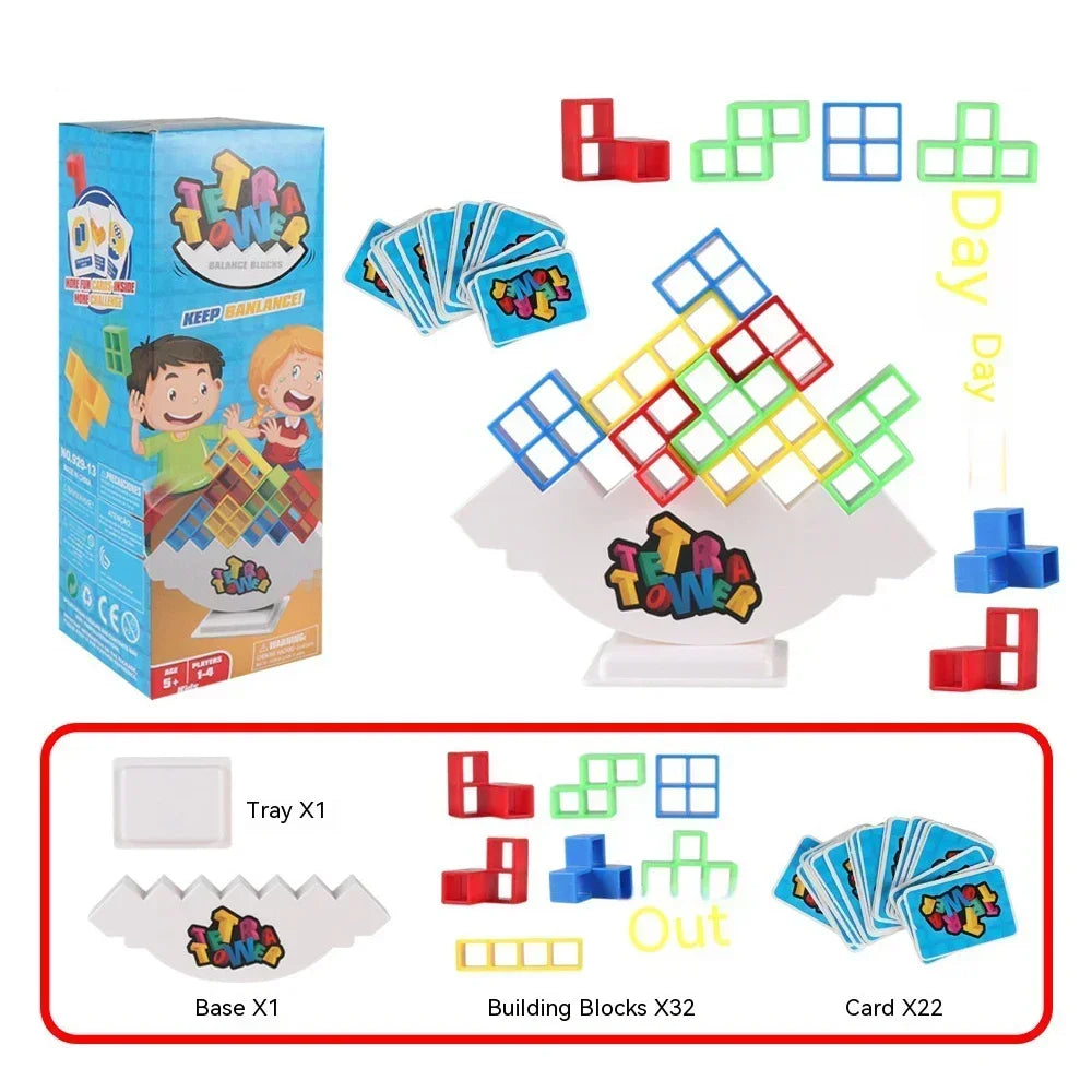 Puzzles Tetra Tower Fun Balance Stacking Building Blocks Board Game for Kids Adults Friends Team Dorm Family Game Night Partie