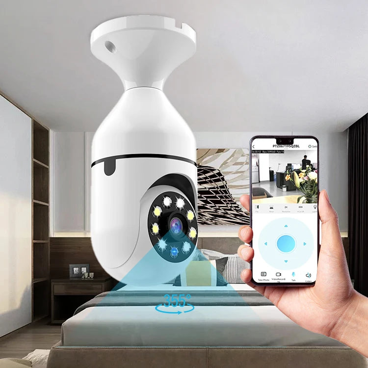 4G WiFi IP Camera E27 Bulb Cam 3MP Wireless Baby Monitor AI Tracking Security Video Surveillance Pet Cam SmartLife Indoor