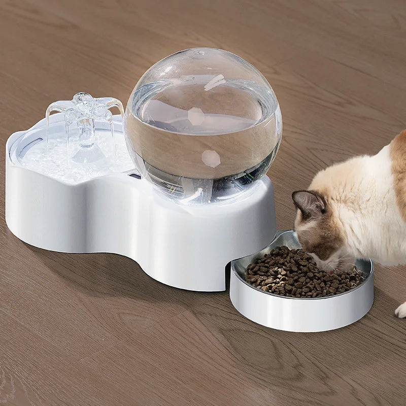 New intelligent automatic circulation cat water dispenser, pet water dispenser, integrated water and feeding system