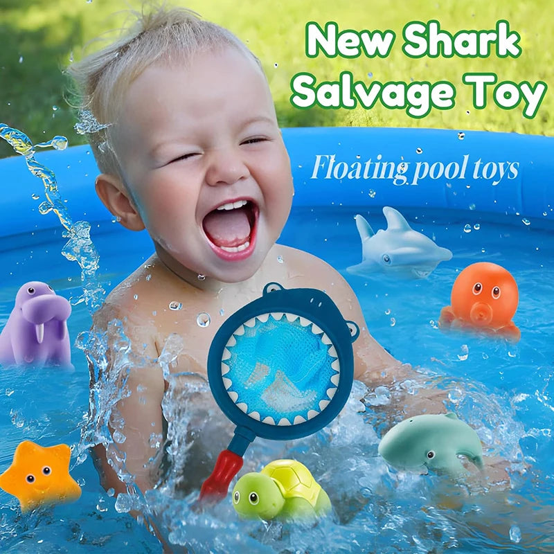 Children Bath Toys Indoor And Outdoor Swimming Pool Beach Parent-child Interactive Catch Fish Game Toys Water Floating Fish Toys