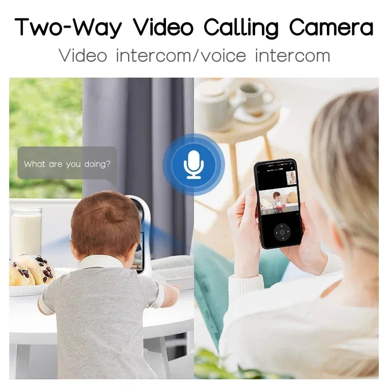 8MP Surveillance WIFI Camera PTZ Baby Monitor Sound Detection Wireless Cam Security Protection Two-way Vedio IPS Screen Cameras