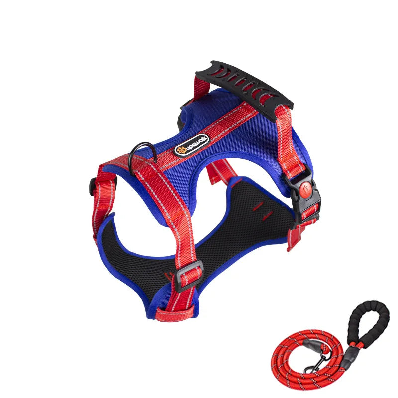 Pet Dog Harness for Medium Large Dogs Adjustable Reflective Vest Harnesses for Small DogsFront Clip Harness Easy Control Handle