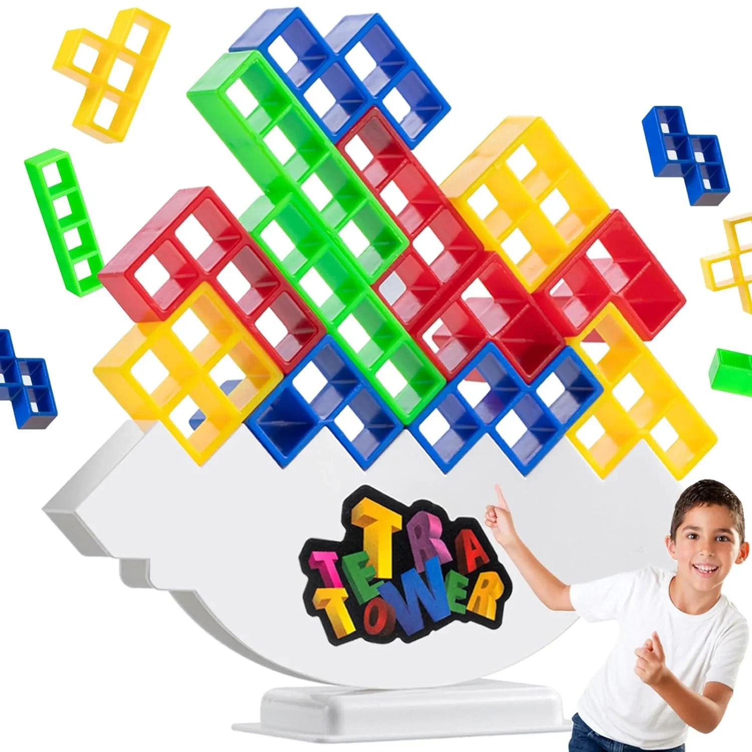 Puzzles Tetra Tower Fun Balance Stacking Building Blocks Board Game for Kids Adults Friends Team Dorm Family Game Night Partie