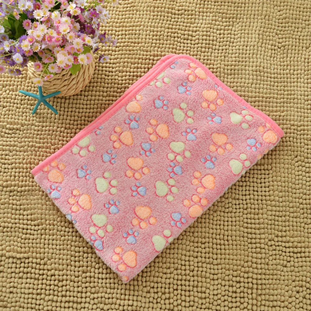 Dog Bed Blanket Bed Mat Soft Fleece Cat Blanket Cute Printed Pet Travel Mat Breathable Cozy Warm Blankets for Small Medium Dogs