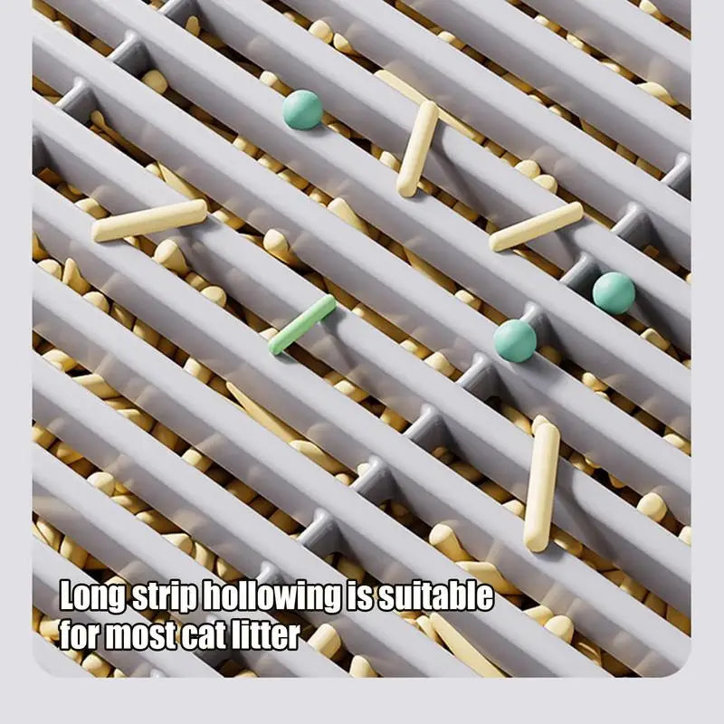 Litter Box Ramp Cat Steps For Litter Box Anti Tracking Trapper Tray With Filter Function Non Slip Double Layer Pet Supplies For