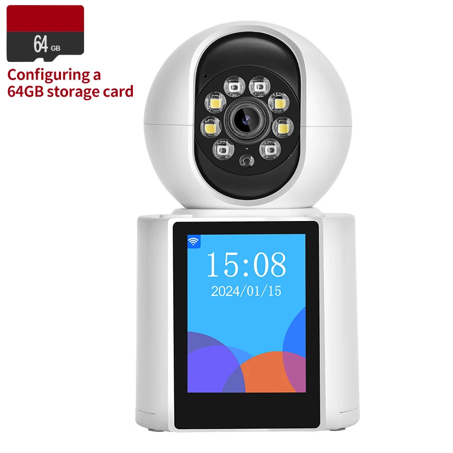3MP Wireless Security Protection WIFI Video Call Camera Baby Monitor SOS 2.8 Inch Screen Button Call PTZ Auto Tracking ICSEE