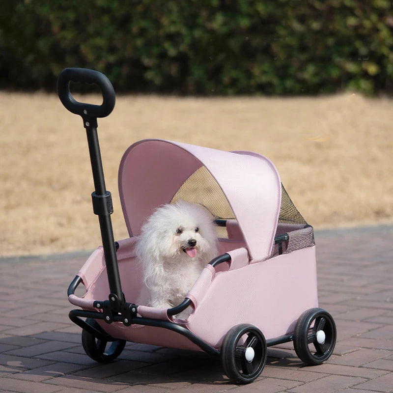 Small Pet Stroller for Dogs Cats Baby Strollers Outdoor Activities Lightweight and Foldable Travel Carrying Bag Pet Products