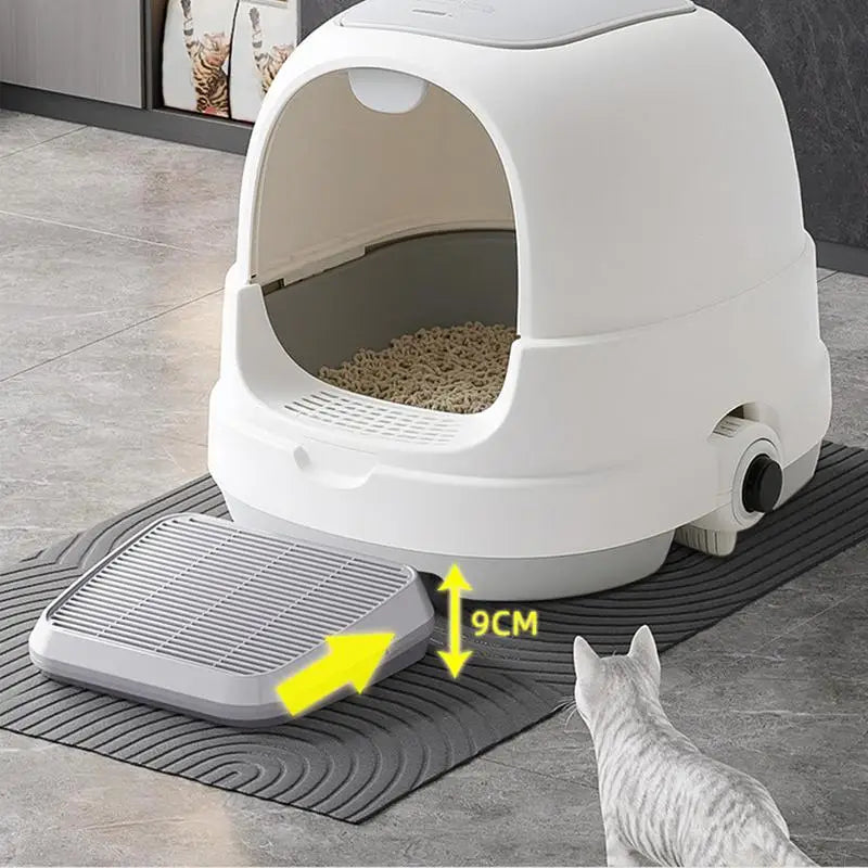 Litter Box Ramp Cat Steps For Litter Box Anti Tracking Trapper Tray With Filter Function Non Slip Double Layer Pet Supplies For