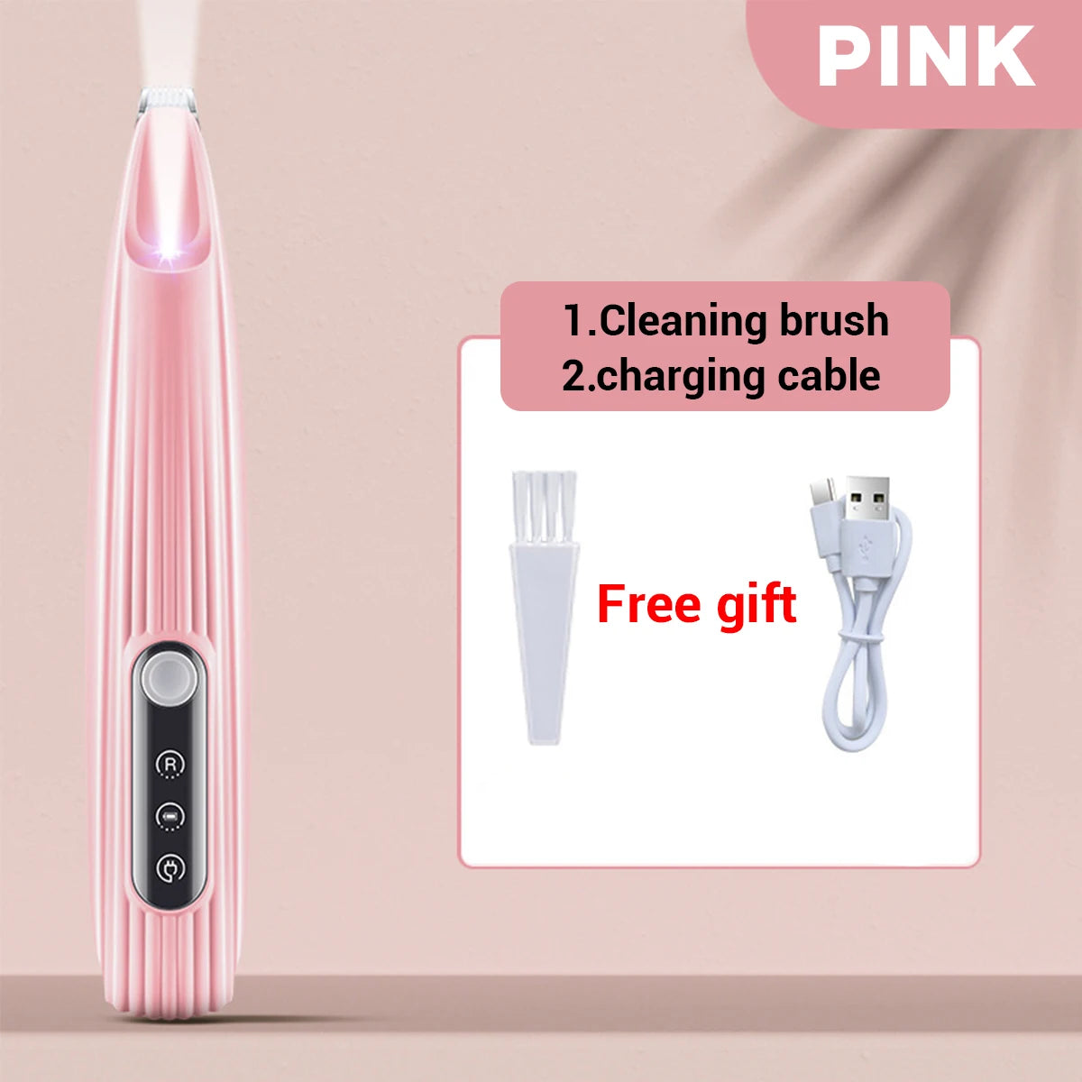 Professional Dog Grooming Clippers & LED Light LCD Display 18mm Wide Blade for Paw Trimming Low Noise Cordless Pet Hair Trimmer