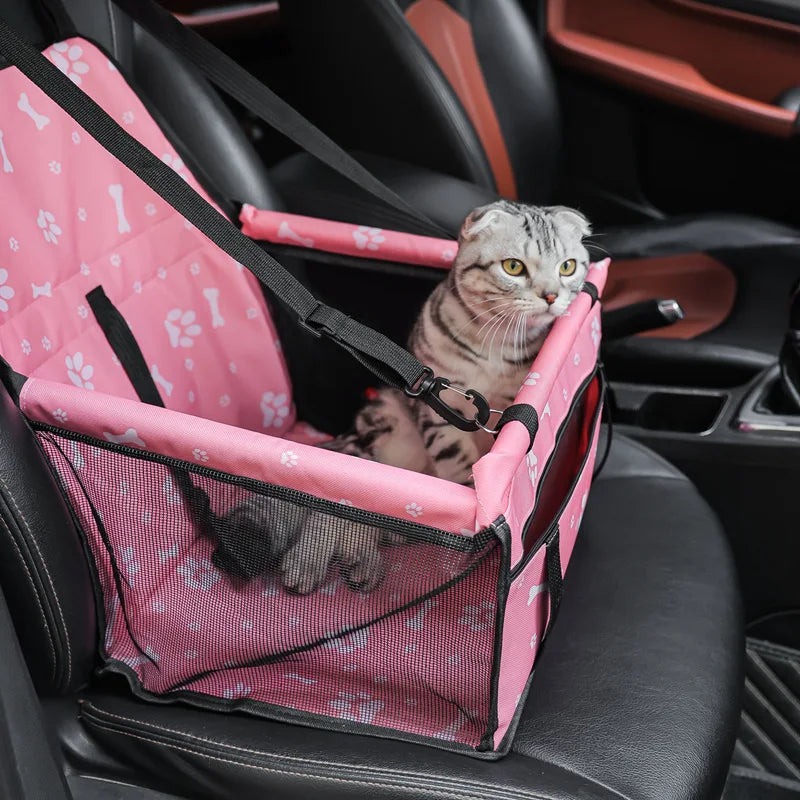 Cat Carriers Bags Travel Accessories Pet Dog Seat, Foldable Dog Car Booster Seat Waterproof Breathable Oxford Travel Bag Puppies