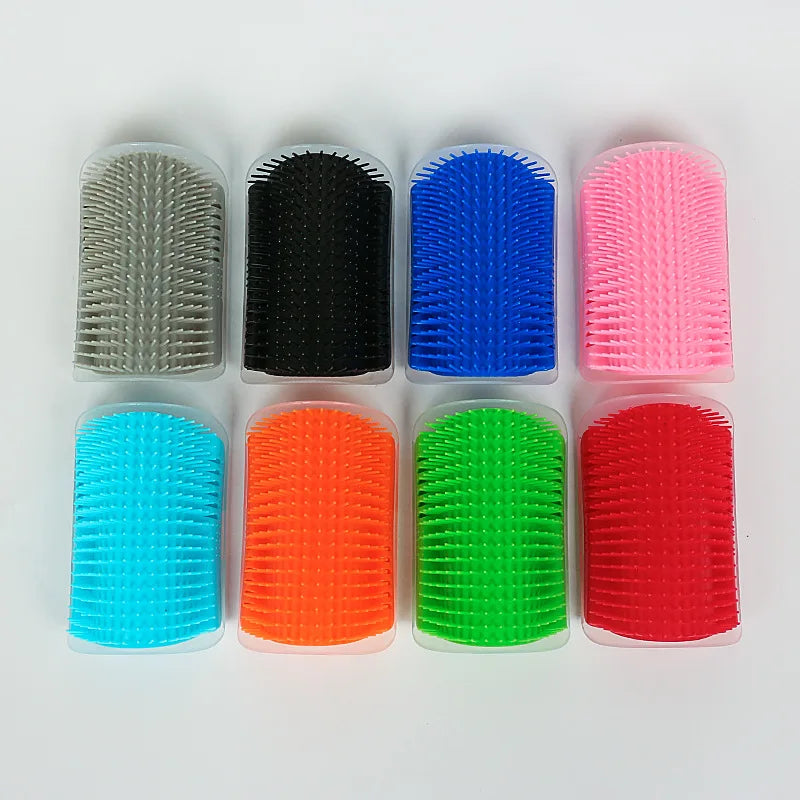 Cat Brush Comb Cat Toy with Catnip Cat Wall Brush Corner Cat Scratcher Massage Self Groomer Comb Pet Brush Corner cat scrubber