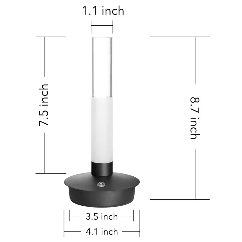 Minimalist Glass Vase Lamp, Vase with LED Light for Dinning Table, Bedroom
