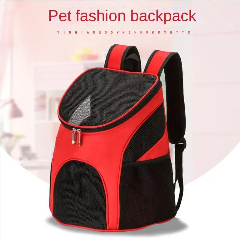 Cat Carrying Bag Foldable Double Shoulder Portable Pet Products Travel Outdoor Breathable Backpack Large Capacity Travel Carrier