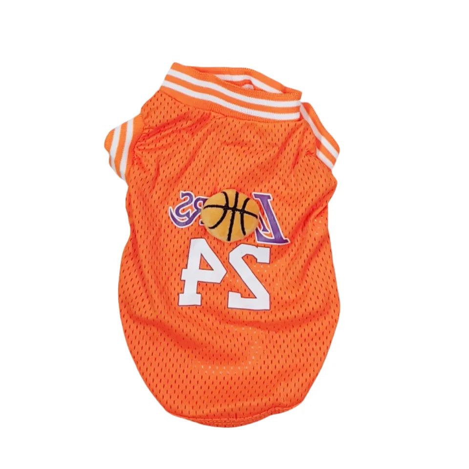 Breathable Pet Dog Mesh Vest Summer Shirt Dog Basketball Jersey Puppy Soft Vest Casual T-Shirt For Small Yorkies Pet Supply