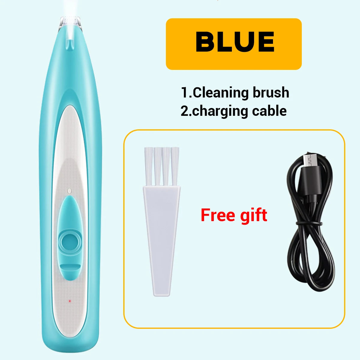 Professional Dog Grooming Clippers & LED Light LCD Display 18mm Wide Blade for Paw Trimming Low Noise Cordless Pet Hair Trimmer