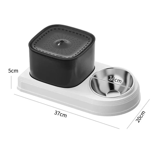 Automatic Cat Feeder and Drinker Combo Cat Water & Food Bowl Cat Water Fountain Recirculate Filtring Water Dispenser Pet Supplie