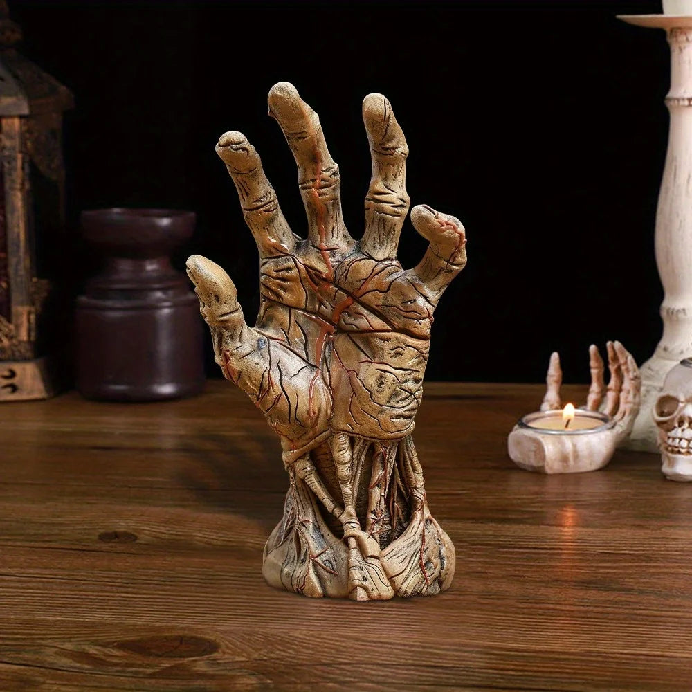 Resin Crafts Home Decations Halloween Horror Themed Desktop Small Decorations Satan's Hand Creepy Design Ideal for Home