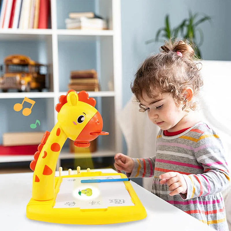 Children led projector drawing table Multifunctional  toy painting set table educational board learning tools painting toys