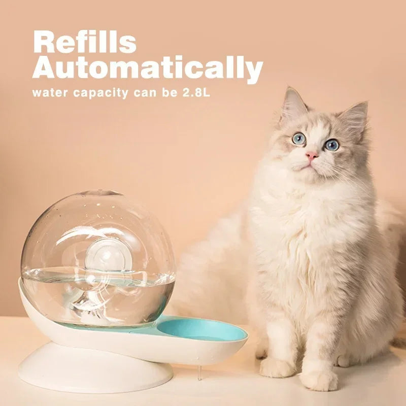 2.8L Automatic Cat Water Dispenser Dog Snail Drinking Bowl Large-capacity Filter Kitten Drinker No Electricity Pet Accessories