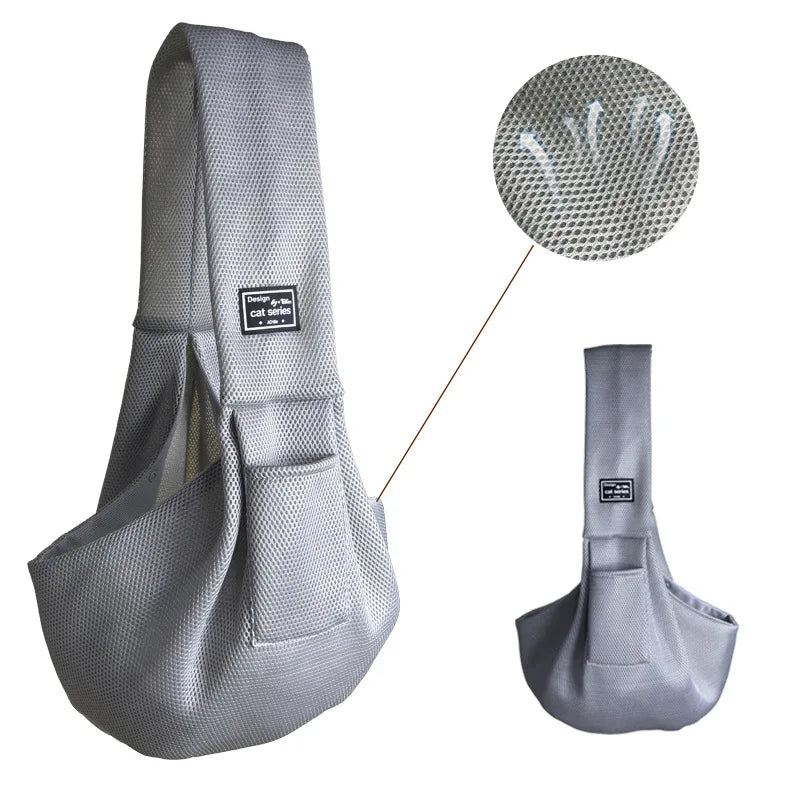 Universal Shoulder Bag for Pet, Crossbody Bag for Cats and Dogs, Lightweight, Breathable, Mesh, Travel, Safe, Portable