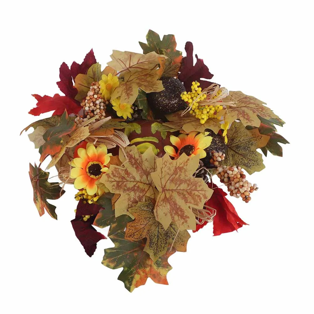 Halloween Garland Decor Artificial Maple Leaf Garland Window Door Hanging Wreath for Halloween Decoration Ornaments