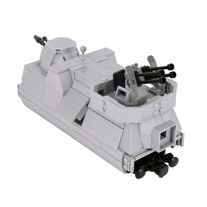 2025 New MOC City Creative Idea Train Artillery vehicle tank destroyer Building Block Bricks Kids DIY High-tech Creative Toys
