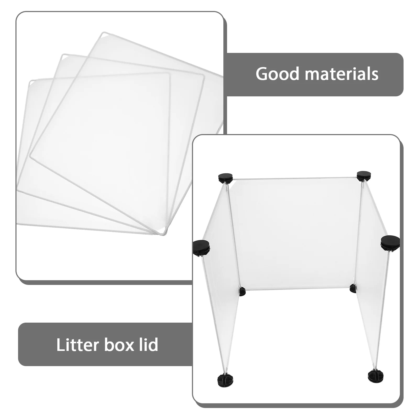 3 Pcs Cat Litter Box Privacy Cover Enclosed Boxes Shield Enclosure Covers Screen Pee Embossed