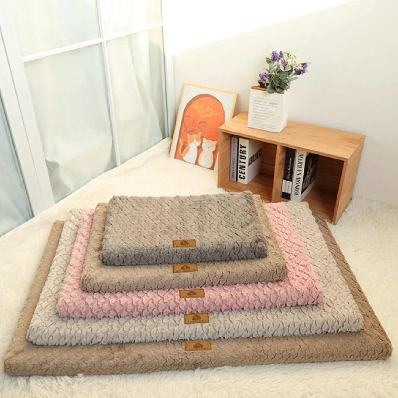 Dog Bed Detachable Neck Guard Dog Sleeping Mat Soft Full Cat Kennel Four Seasons Warm Elastic Pet Dog Sofa