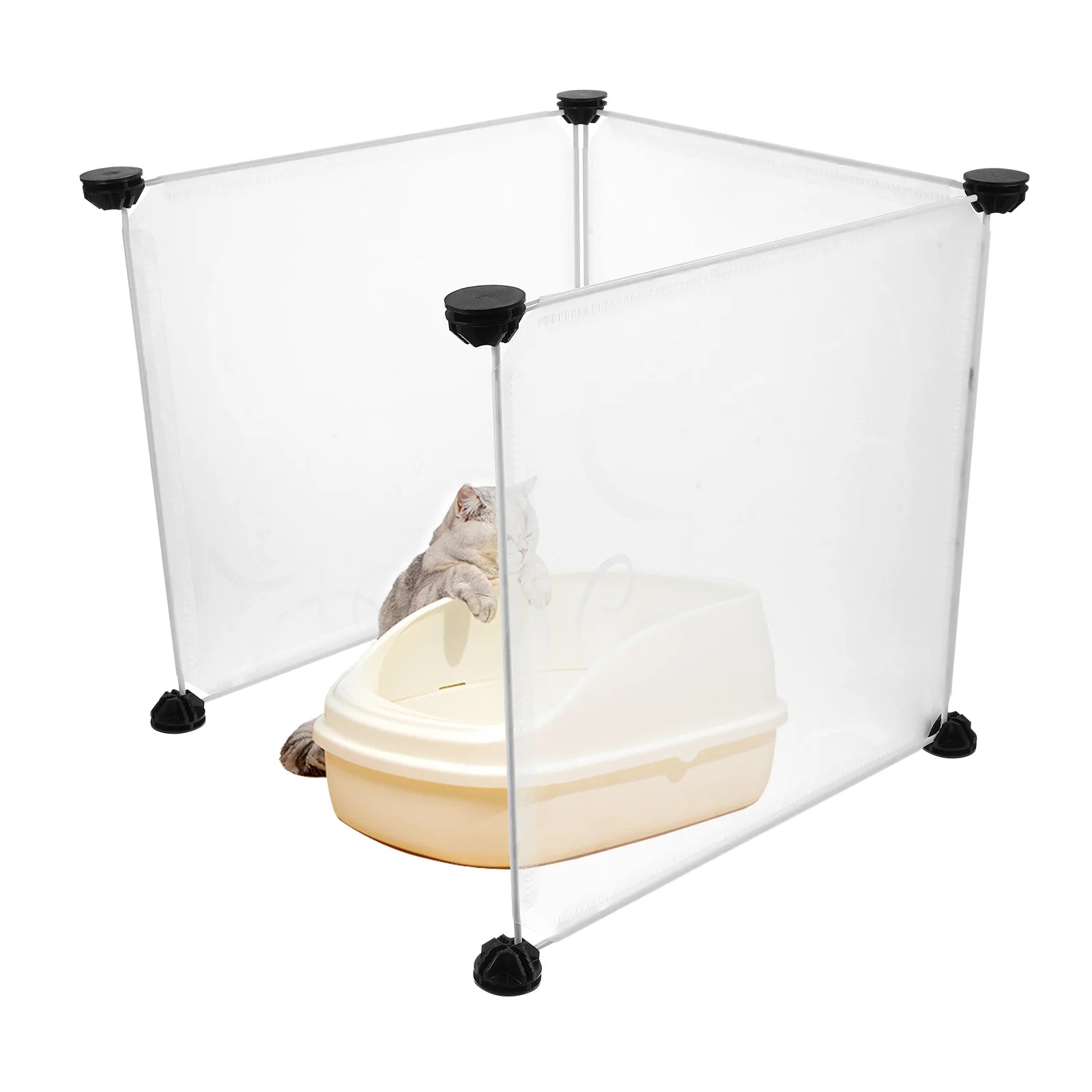 3 Pcs Cat Litter Box Privacy Cover Enclosed Boxes Shield Enclosure Covers Screen Pee Embossed