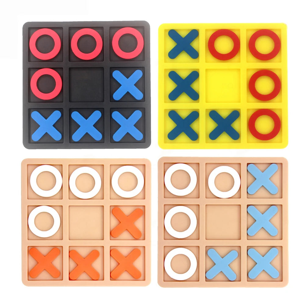 Tic Tac Toe Table Toy for Adults and Kids,Travel Game,Player Room Decor, Family XO Romantic Decorative Pieces