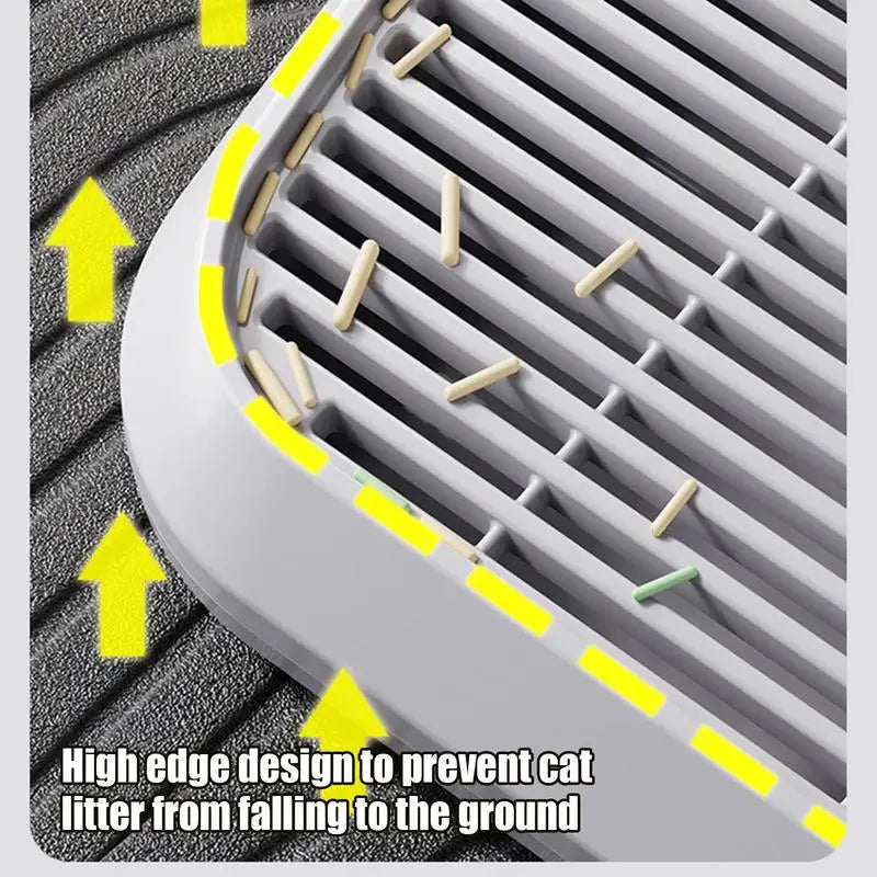 Litter Box Ramp Cat Steps For Litter Box Anti Tracking Trapper Tray With Filter Function Non Slip Double Layer Pet Supplies For