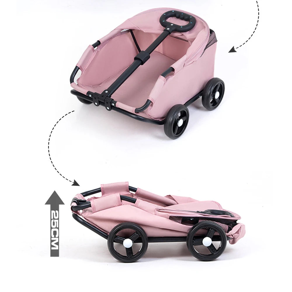 Small Pet Stroller for Dogs Cats Baby Strollers Outdoor Activities Lightweight and Foldable Travel Carrying Bag Pet Products