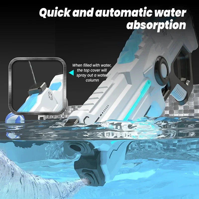 2025 New Summer Fully Automatic Electric Water Gun Toys, Beach Shooting Electric Water Gun Battle Children's Adult Gifts