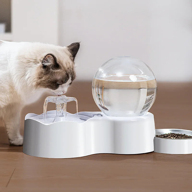 New intelligent automatic circulation cat water dispenser, pet water dispenser, integrated water and feeding system