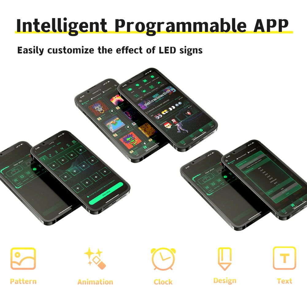 LED Matrix Pixel Panel Night Light DIY Programmable Demon Eyes Flexible LED Panel Remote Control for Car Truck Accessories