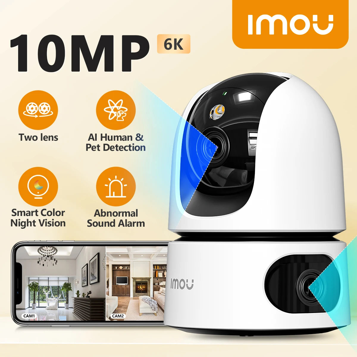 IMOU Indoor Camera Home CCTV Surveillance  360° PTZ WiFi Camera Auto Tracking Security Protection Family Pet Baby Monitor