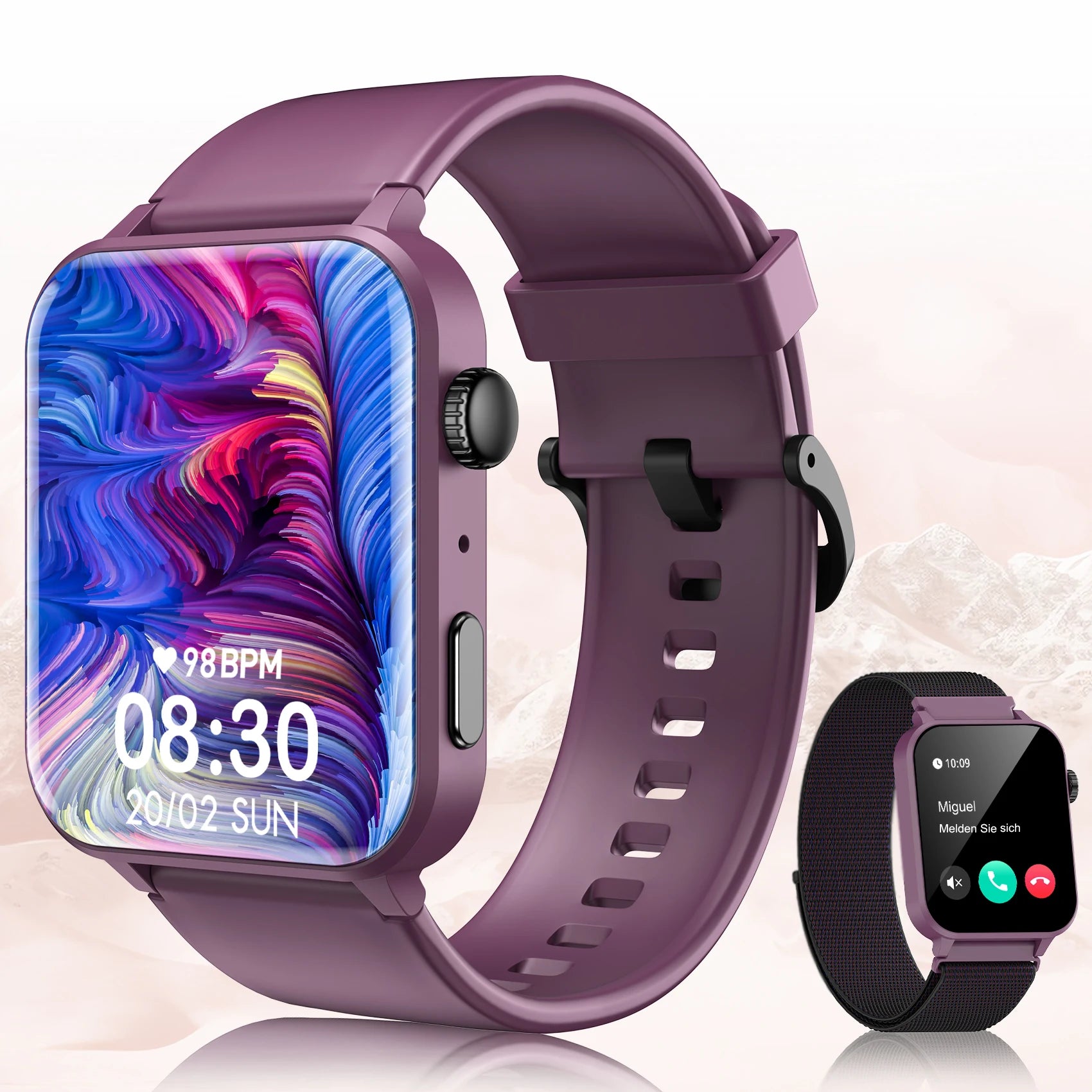 Baolubao TFT Display Smart Watch Make/Receive Phone Calls Smartwatch For Men Women Blood Oxygen 100+ Sports Modes Christmas Gift