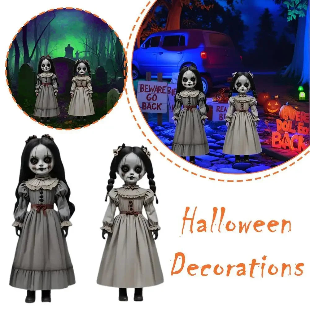 2pcs Halloween Ghost Doll Ground Insertion Decoration Horror Style Outdoor Courtyard Logo Decoration