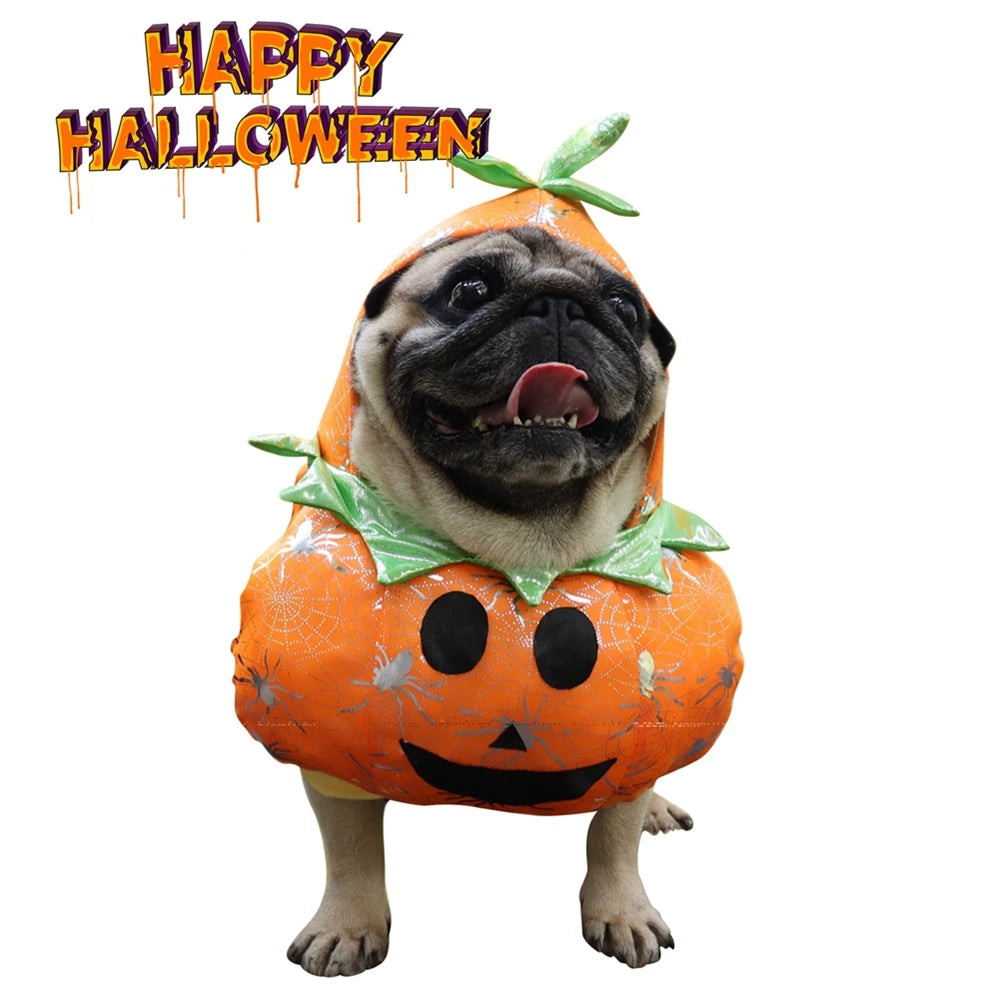 Halloween Dog Clothes Funny Dog Pumpkin Costumes Pet Dog Jumpsuit Fo French Bulldog Chihuahua Clothing Puppy Coat Dog Sweatshirt