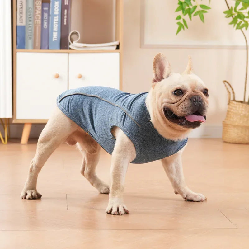 Quick Dry Dog Shirts Pet Tank Top Breathable Sleeveless Vest Spring Summer Clothes Soft Reflective T Shirt for Small Medium Dogs