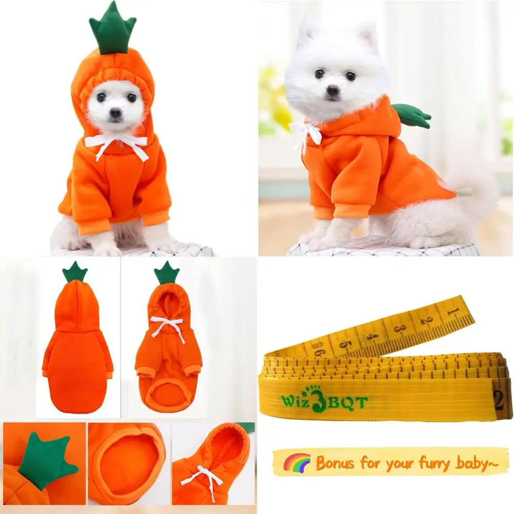 Dog Christmas Halloween Costumes,Dog Hoodies for Small Dogs Cats, Cat Puppy Outfits,Yorkie Chihuahua Pomeranian Clothes (X-Small